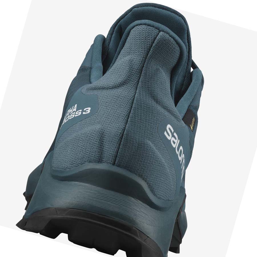 Salomon ALPHACROSS 3 GORE-TEX Erkek Patika Koşu Ayakkabısı Mavi | TR 3538QMA